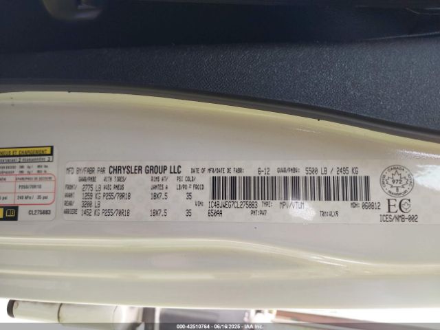 2012 JEEP WRANGLER UNLIMITED 1C4BJWEG7CL275883 Photo 8