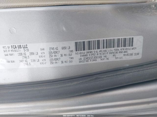 2C4RDGCG7JR301434 Dodge Grand Caravan Sxt