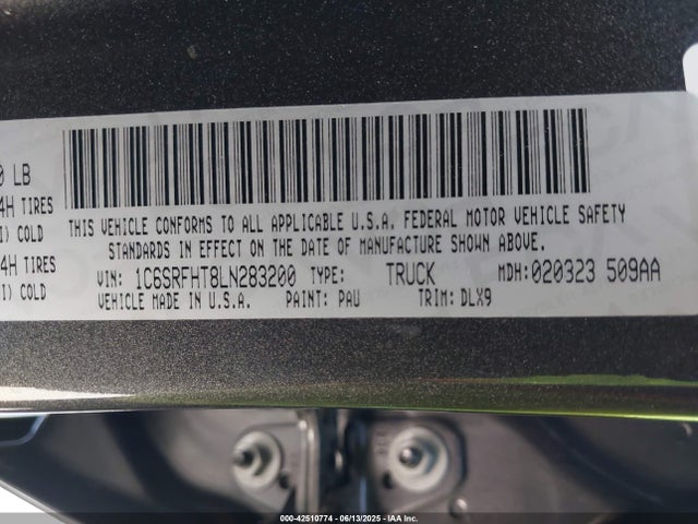 RAM 2020 2020 1C6SRFHT8LN283200 Image 9
