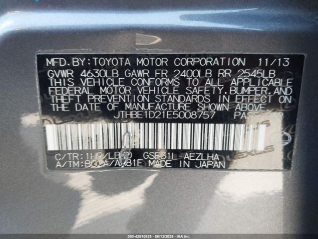 JTHBE1D21E5008757 Lexus 2gr-fse