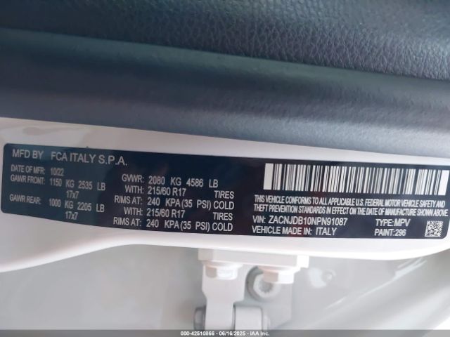 2022 JEEP RENEGADE ZACNJDB10NPN91087 Photo 8