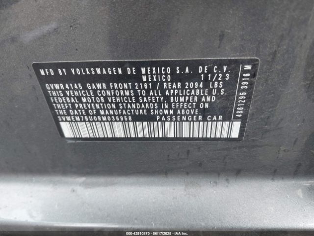3VWEM7BU0RM036958 Volkswagen tsi