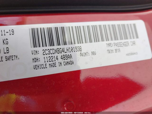 2020 DODGE CHARGER 2C3CDXBG4LH101938 Photo 8