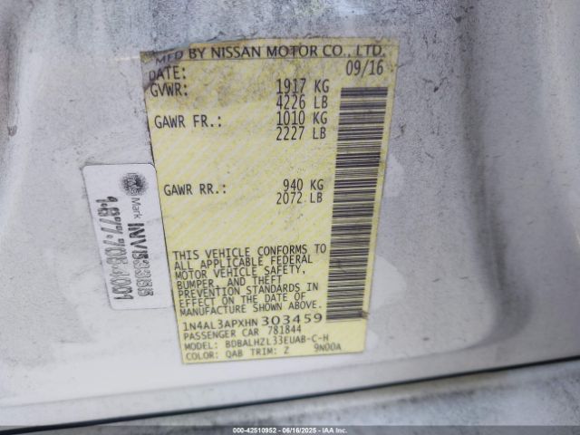 1N4AL3APXHN303459 Nissan 2017