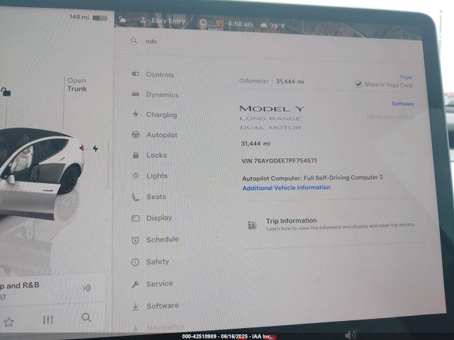 2023 TESLA MODEL Y 7SAYGDEE7PF754571 Photo 6