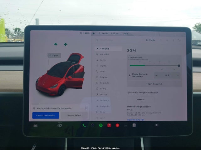 2021 Tesla Model Y Long Range Dual Motor All-wheel Drive მანქანა იყიდება აუქციონზე, vin: 5YJYGDEE3MF092447, აუქციონის ნომერი: 42511000