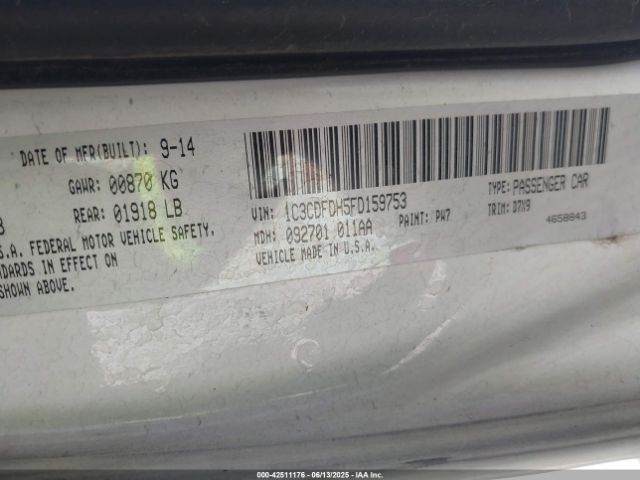 2015 DODGE DART 1C3CDFDH5FD159753 Photo 8
