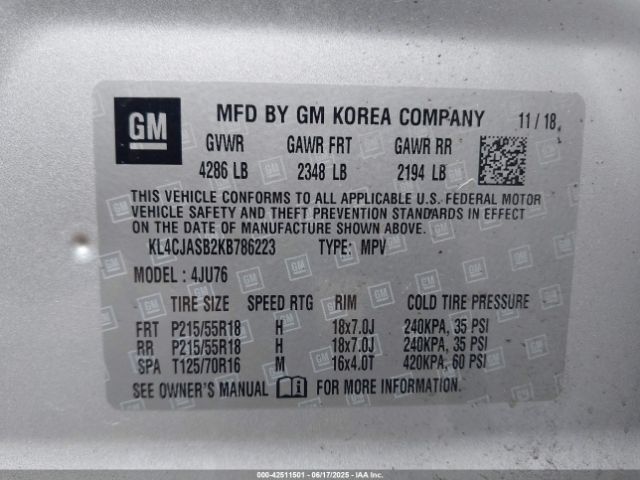 2019 BUICK ENCORE KL4CJASB2KB786223 Photo 8