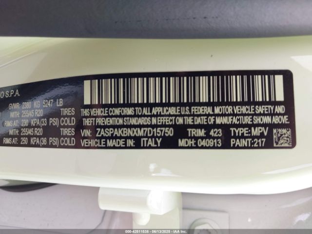 2021 ALFA ROMEO STELVIO ZASPAKBNXM7D15750 Photo 8