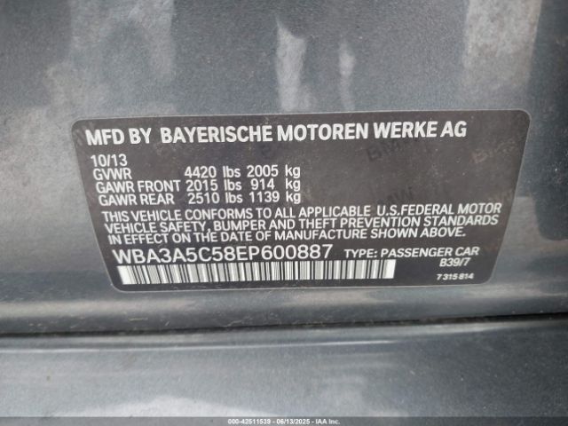 2014 BMW 328I WBA3A5C58EP600887 Photo 8