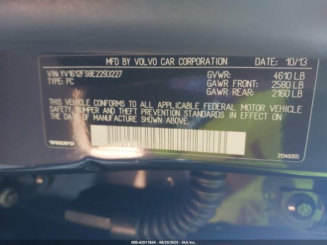 2014 VOLVO S60 YV1612FS8E2293227 Photo 8
