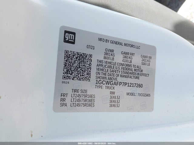 1GCWGAFP7P1217260 Chevrolet lv1