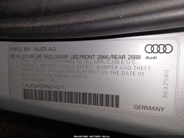 2015 AUDI S6 WAUF2AFC9FN014211 Photo 8
