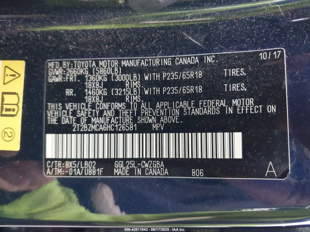 Lexus RX 2017 2T2BZMCA6HC126581 Image 9