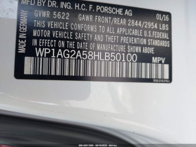 2017 PORSCHE MACAN WP1AG2A58HLB50100 Photo 8