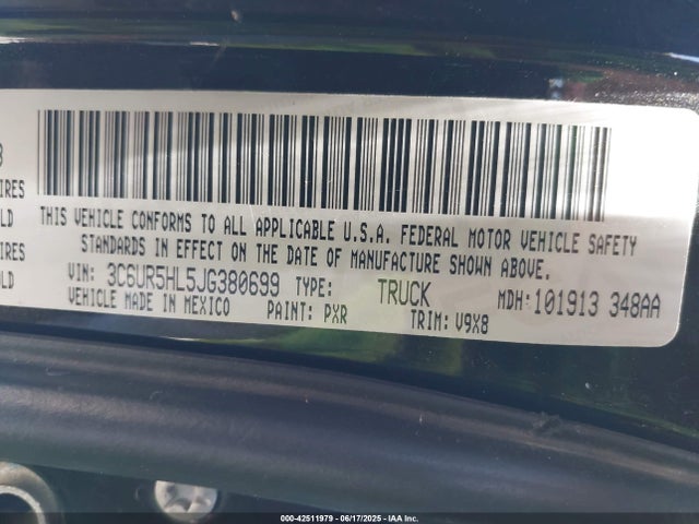 3C6UR5HL5JG380699 RAM 2500