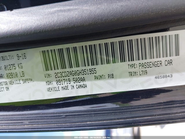Dodge 2016 2016 2C3CDZAG0GH351955 Image 9