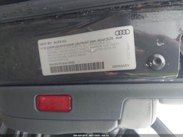 2019 AUDI A5 WAUENCF50KA018083 Photo 8