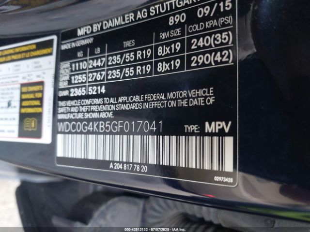 2016 MERCEDES-BENZ GLC 300 WDC0G4KB5GF017041 Photo 8