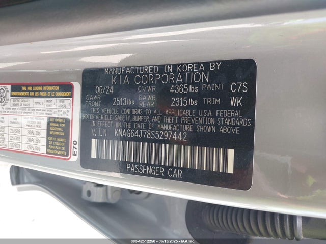 KNAG64J78S5297442 KIA gdi theta iii