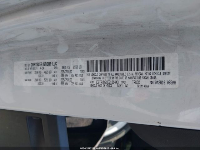 3C6TRVBG1EE121443 RAM Promaster 1500