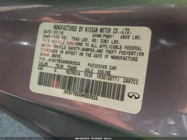 2017 INFINITI Q60 JN1EV7EKXHM360524 Photo 8