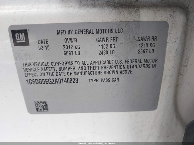 2010 CADILLAC CTS 1G6DG5EG2A0140328 Photo 8