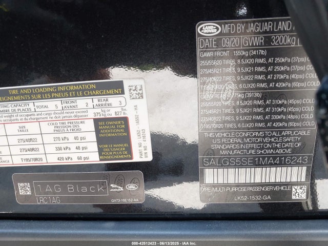 Land Rover aj133 s/c 2021 SALGS5SE1MA416243 Image 9