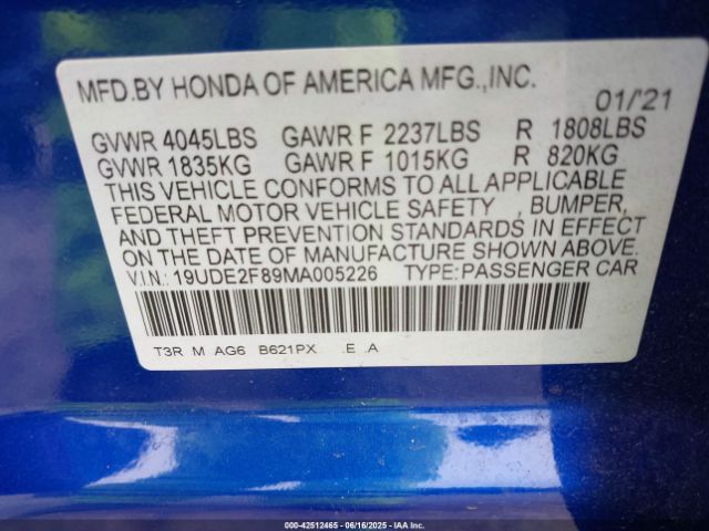 2021 ACURA ILX 19UDE2F89MA005226 Photo 8