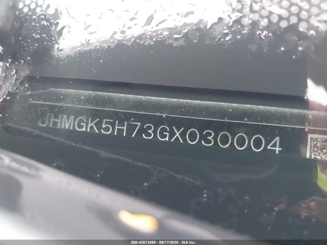 JHMGK5H73GX030004 Honda l15b1