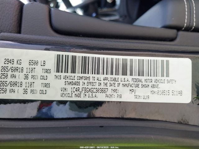 2016 JEEP GRAND CHEROKEE 1C4RJFBGXGC303667 Photo 8