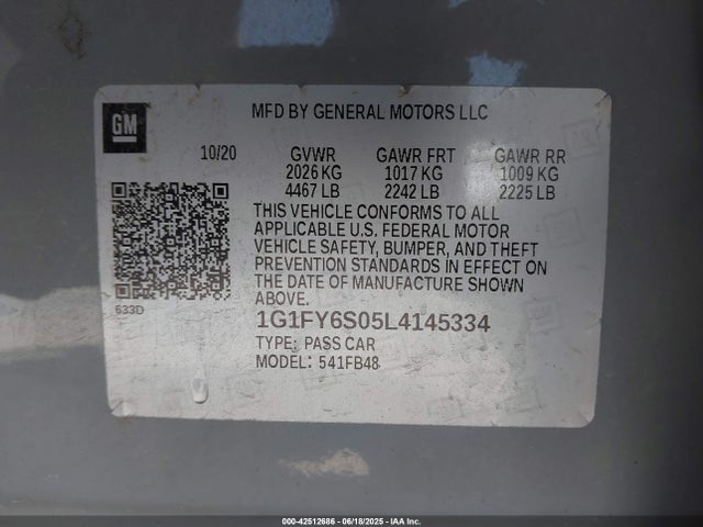 1G1FY6S05L4145334 Chevrolet BOLT EV
