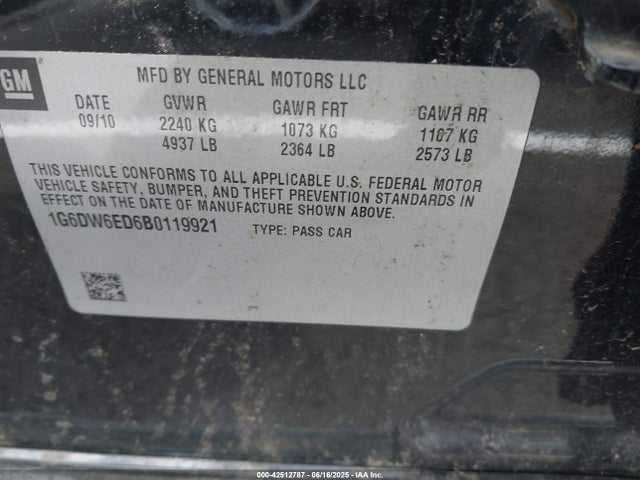 2011 CADILLAC STS 1G6DW6ED6B0119921 Photo 8