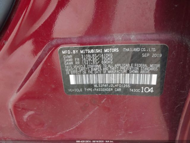 2020 MITSUBISHI MIRAGE G4 ML32F4FJ2LHF01255 Photo 8