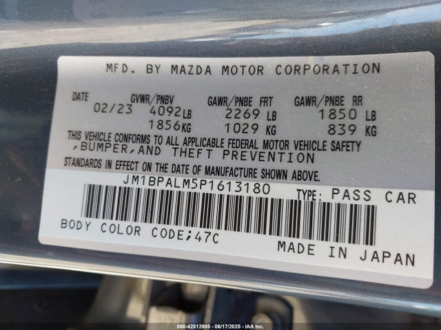 JM1BPALM5P1613180 Mazda pyukd