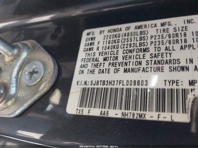 2015 ACURA RDX 5J8TB3H37FL009603 Photo 8