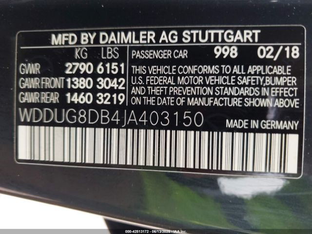 2018 MERCEDES-BENZ S 560 WDDUG8DB4JA403150 Photo 8