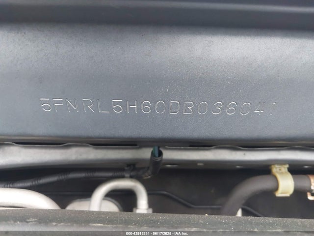 42513231 :رقم المزاد ، 5FNRL5H60DB036041 vin ، 2013 Honda Odyssey Ex-l مزاد بيع