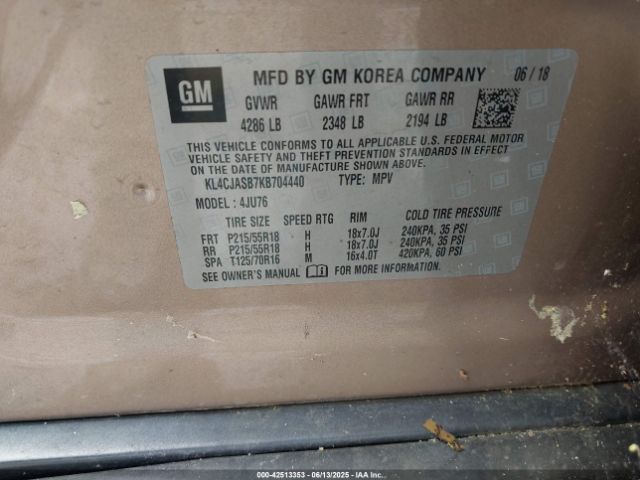 2019 BUICK ENCORE KL4CJASB7KB704440 Photo 8
