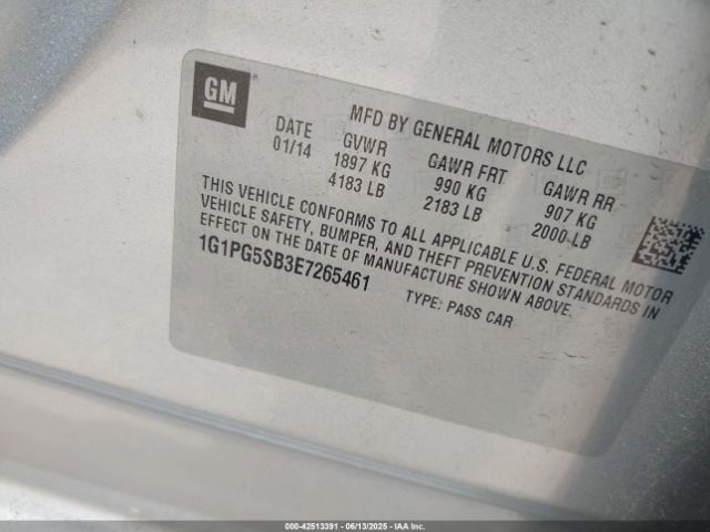 1G1PG5SB3E7265461 Chevrolet CRUZE LTZ