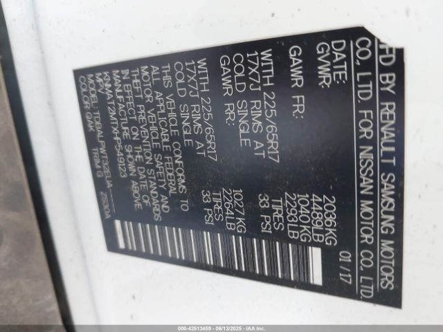 KNMAT2MTXHP549123 Nissan 2017