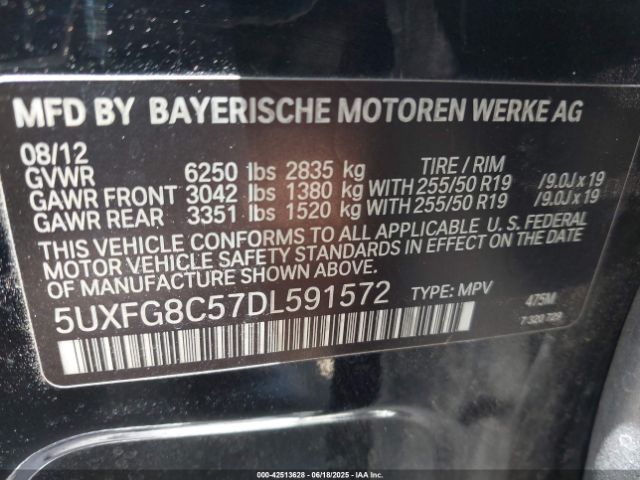 2013 BMW X6 5UXFG8C57DL591572 Photo 8