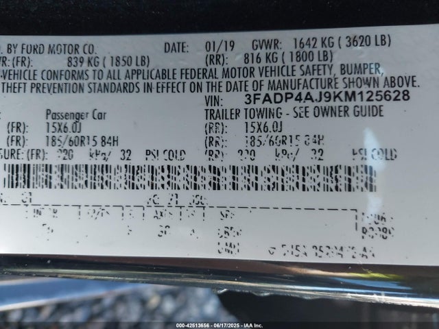 Ford Fiesta 2019 3FADP4AJ9KM125628 Image 9