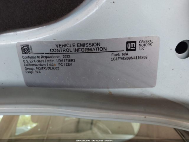 1G1FY6S09N4119869 Chevrolet Bolt Euv