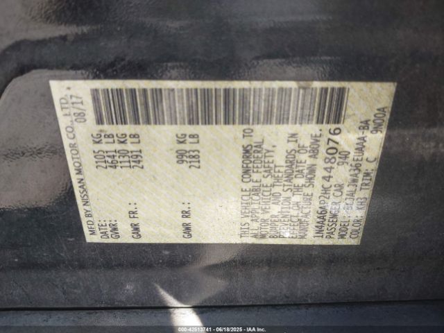 2017 NISSAN MAXIMA 1N4AA6AP2HC448076 Photo 8