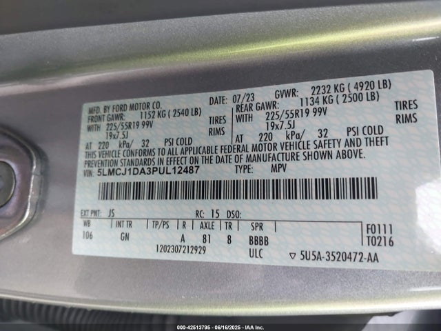 Lincoln gtdi-a 2023 5LMCJ1DA3PUL12487 Image 9