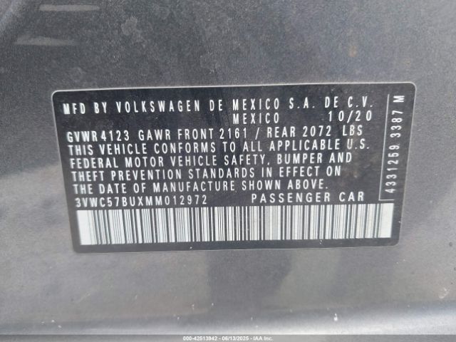 2021 VOLKSWAGEN JETTA 3VWC57BUXMM012972 Photo 8