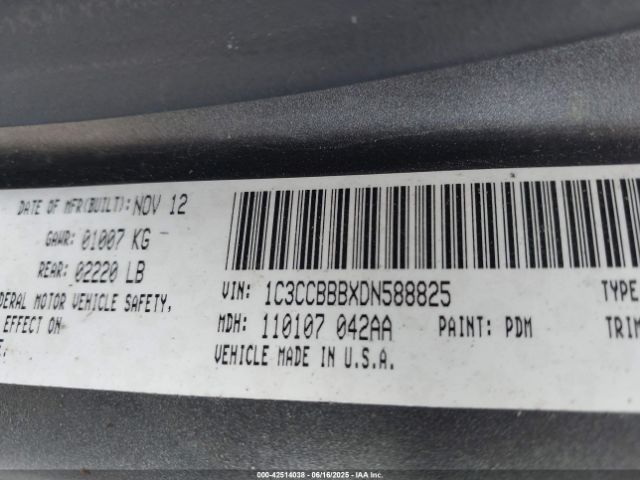 2013 CHRYSLER 200 1C3CCBBBXDN588825 Photo 8
