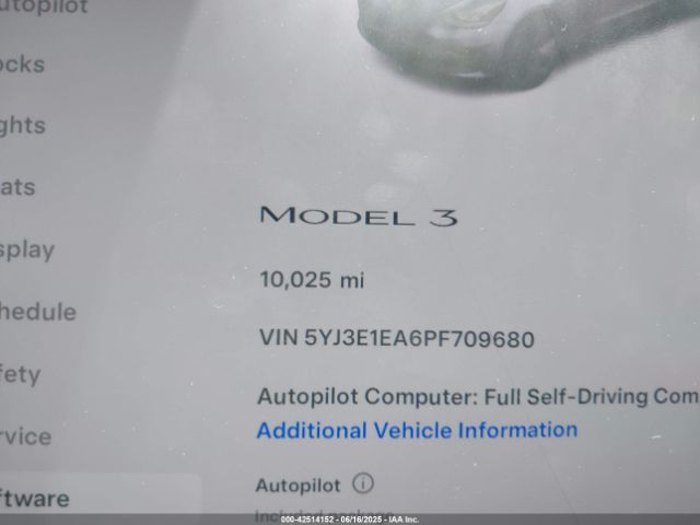 2023 TESLA MODEL 3 5YJ3E1EA6PF709680 Photo 6