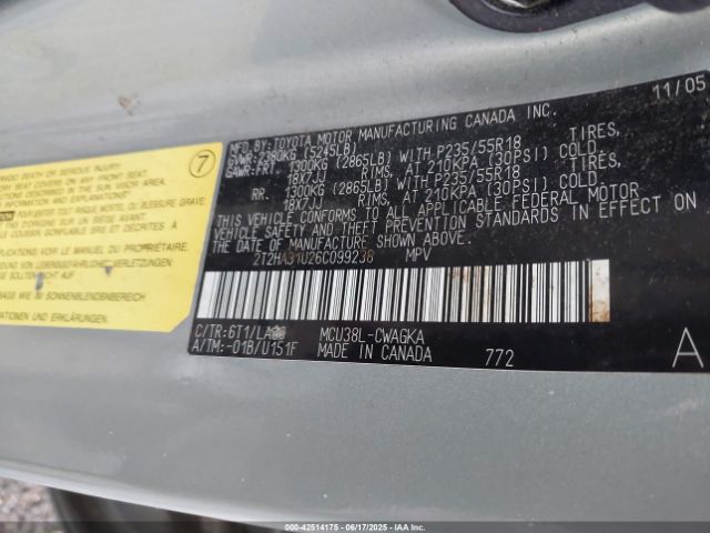2006 LEXUS RX 330 2T2HA31U26C099238 Photo 8